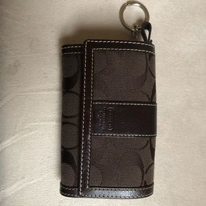 Coach mini-wallet keychain